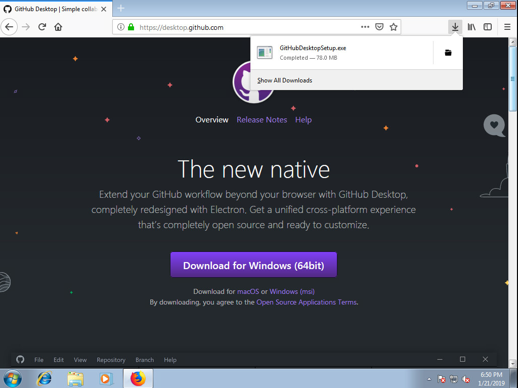 github desktop install