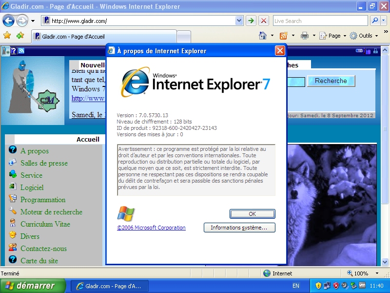 internet explorer 7